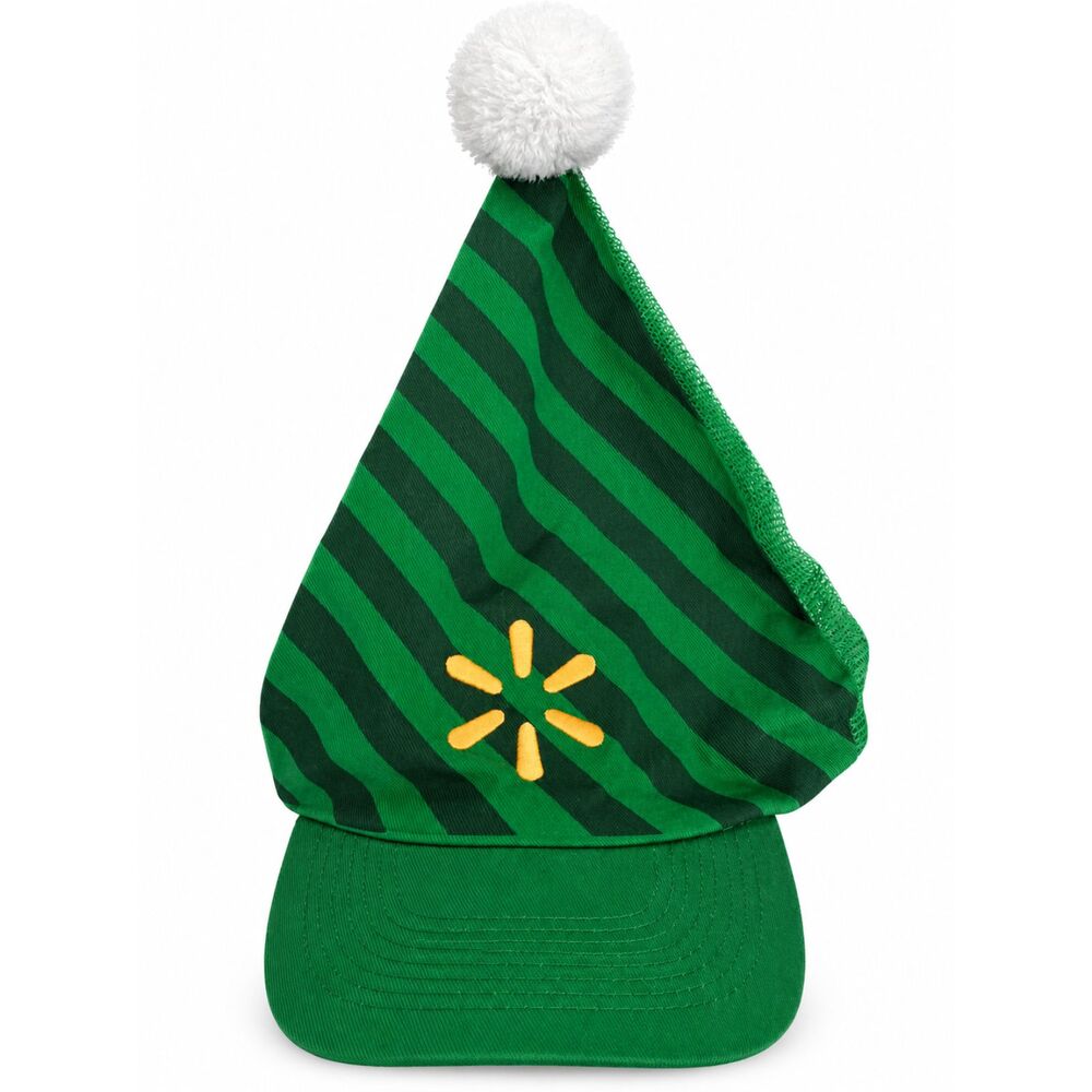 Walmart Associate Green Elf Christmas Hat Adjustable Snapback Cap